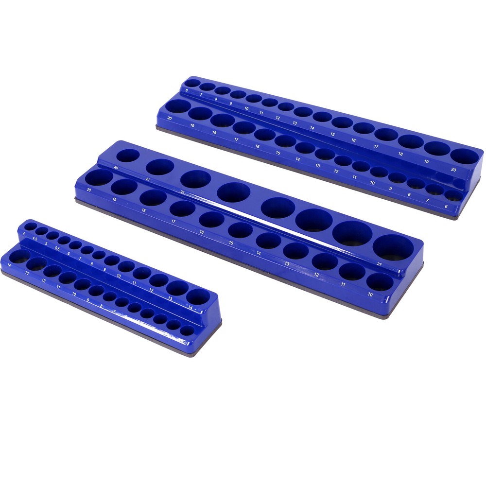 Magnetic Socket Organizer Set 75slot Socket Holder Set Includes 1/4", 3/8", 1/2"