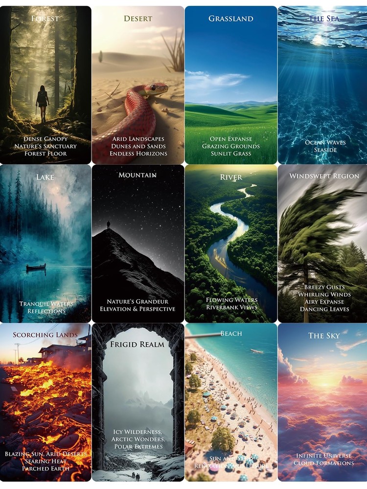 Trikendou The Place Oracle Cards Deck - Tarot for Medium, Multicolor