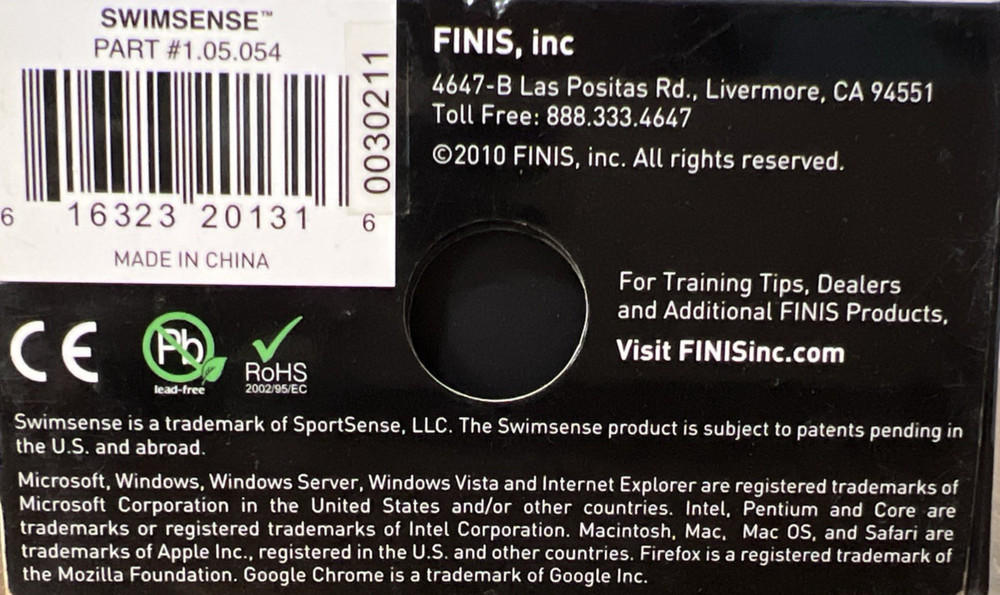 NEW Finis Swimsense tranning watch