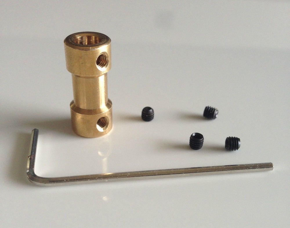 DIY Adapter Substitute X-over Brass Universal Joint Coupling RC Model Boat Car