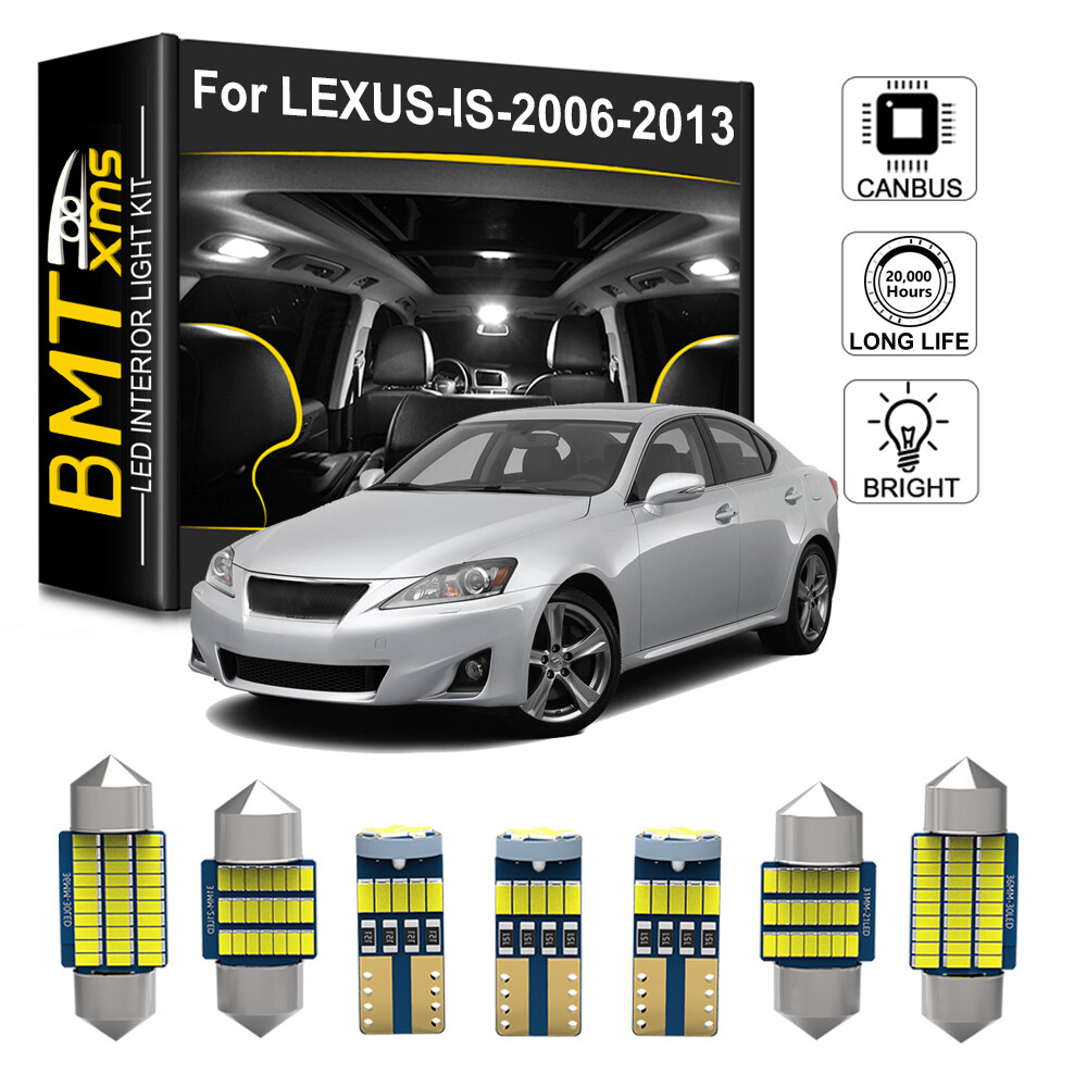 14X White LED Interior Lights Package For 2006- 2013 Lexus IS250 IS350 IS300 ISF