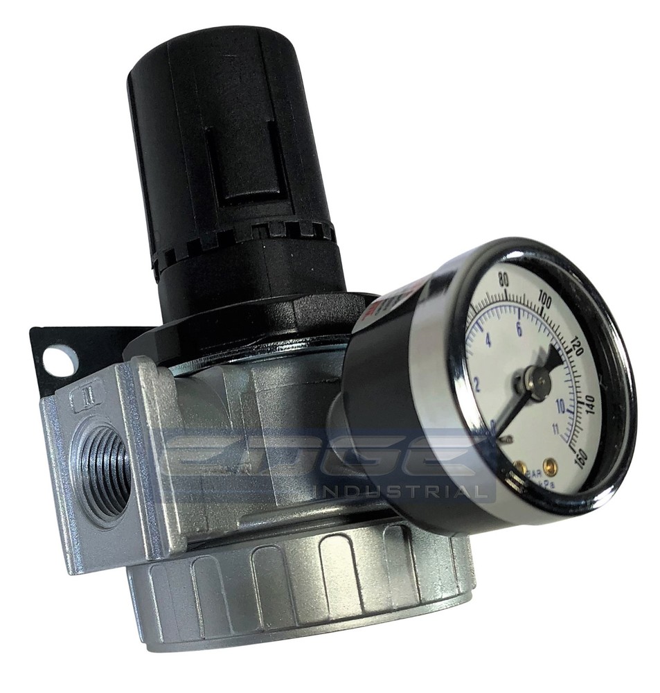 1/4" MID FLOW AIR IN LINE PRESSURE REGULATOR PNEUMATIC COMPRESSED COMPRESSOR