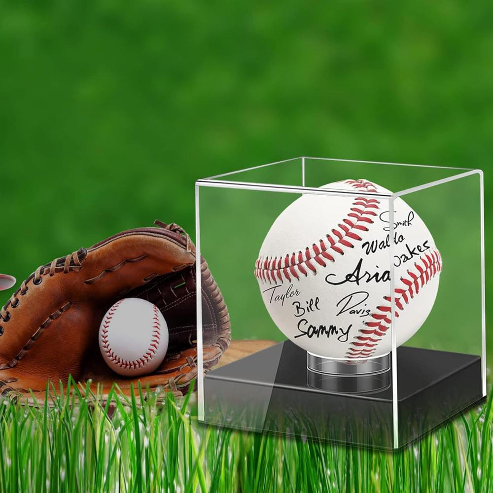 Acrylic Baseball Case for Display - UV Protected Baseball Display Cube, Autograp