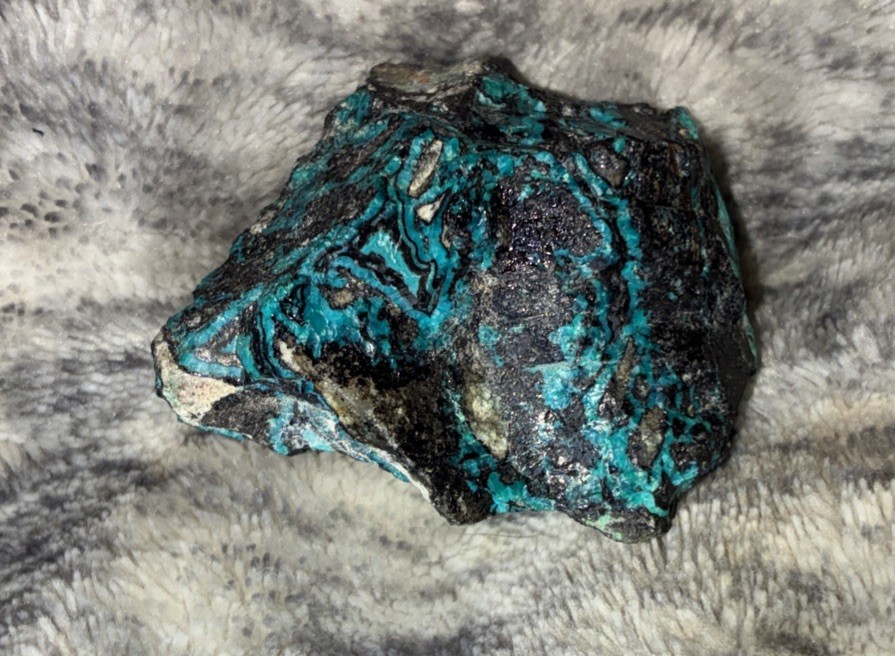 Hubei Turquoise Laced Blue In Black Rough