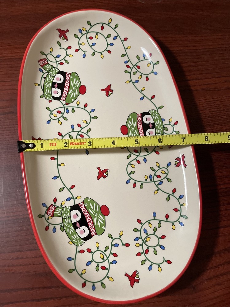 Temp-tations by Tara Winter Whimsy Penguin Platter