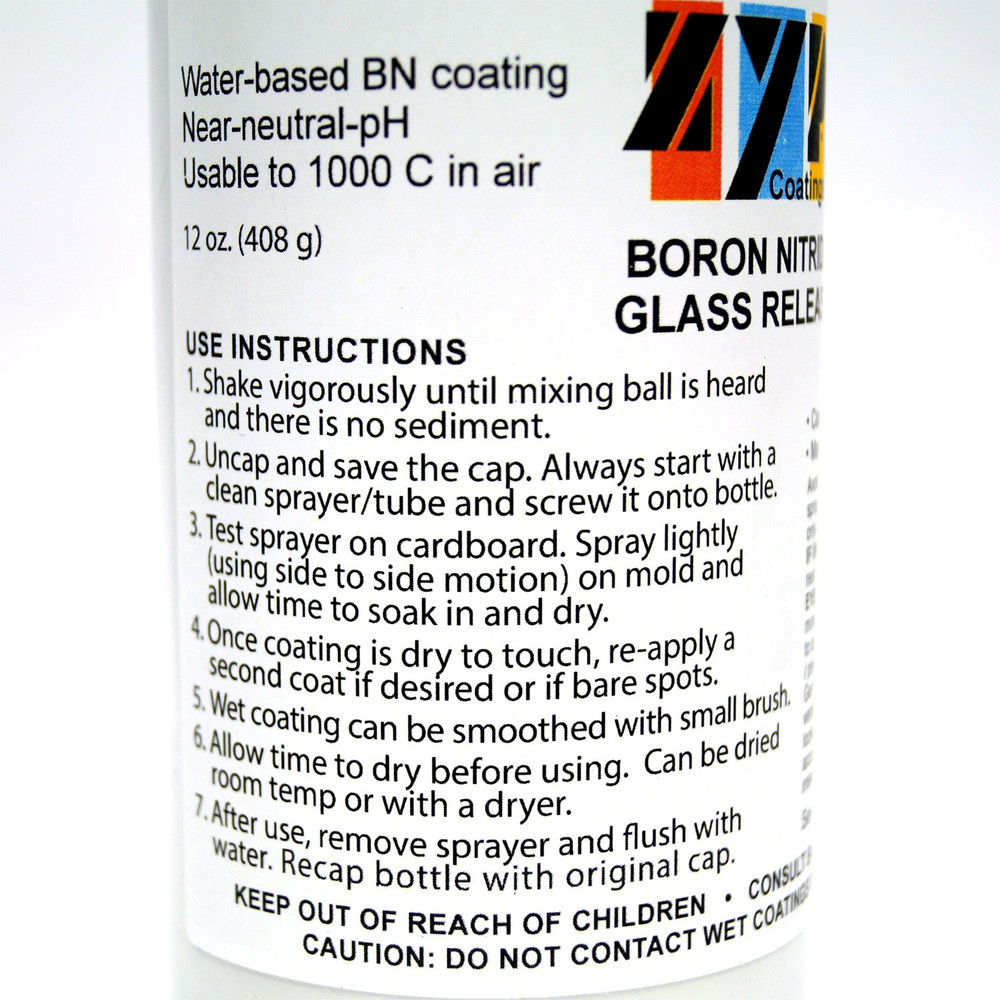 Boron Nitride Spray Ceramic Mold Release For Glass Slumping Casting 12 oz