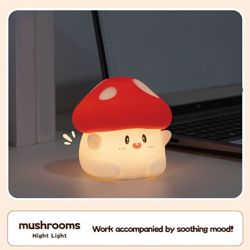 Touch Light Room Decoration LED Lamp Mushroom Pattern Touch Nursery Lights