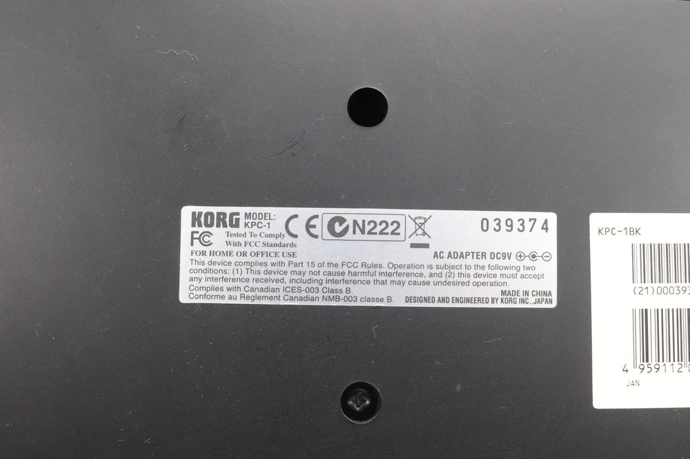 KORG padKONTROL MIDI Studio Controller KPC-1 USB Cable No box