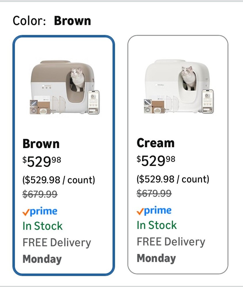 Pet snowy self- cleaning litter box.