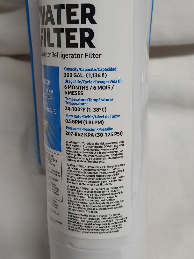 Samsung Refrigerator Water Filter HAF-CIN/EXP DA29-00020B DA97-08006A-E