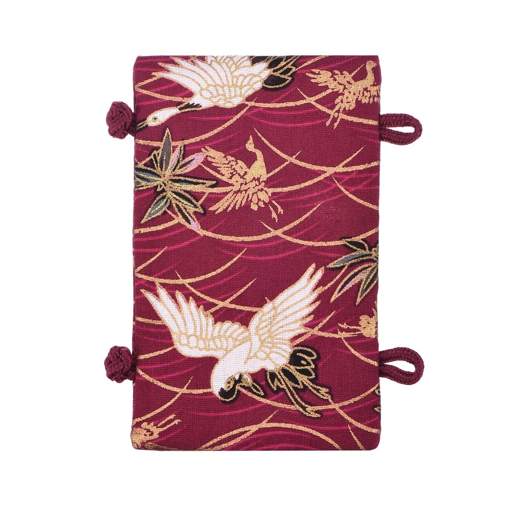 Teapot Handle Cover, Anti-Slip Kettle Handle Sleeve Crane Pattern, Red