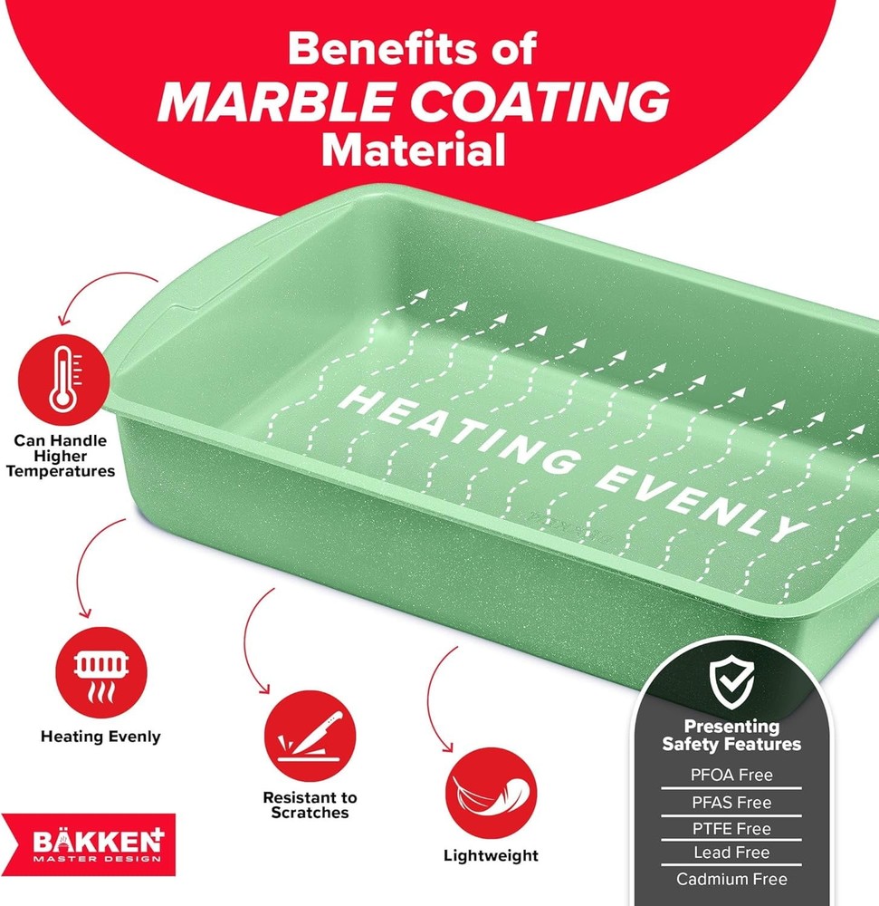 10-Piece Bakeware Sets Nonstick Carbon Steel Baking Sheet & Pans Stackable Home