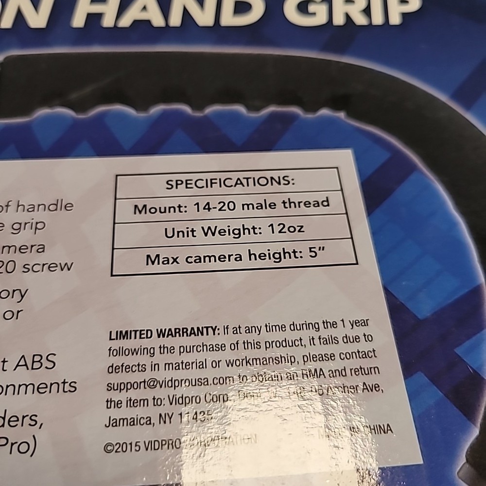 Vidpro Video & DLSR Action Hand Grip