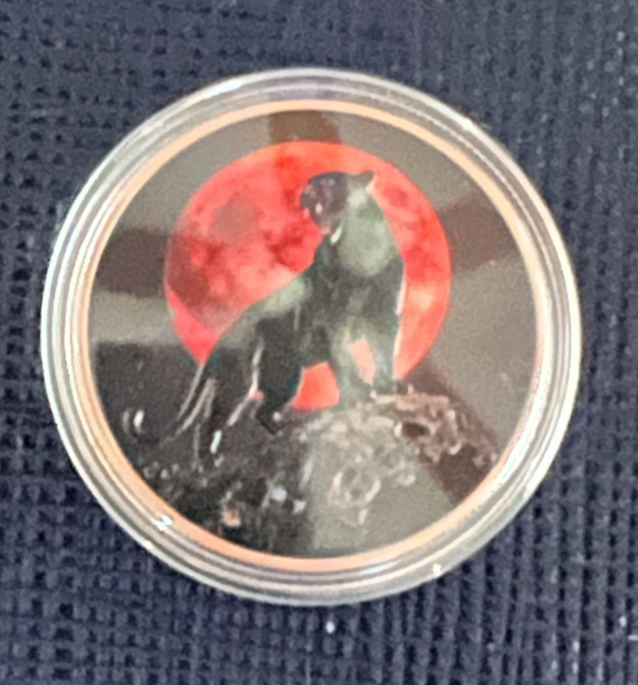 1oz Copper High Relief Panther Coin