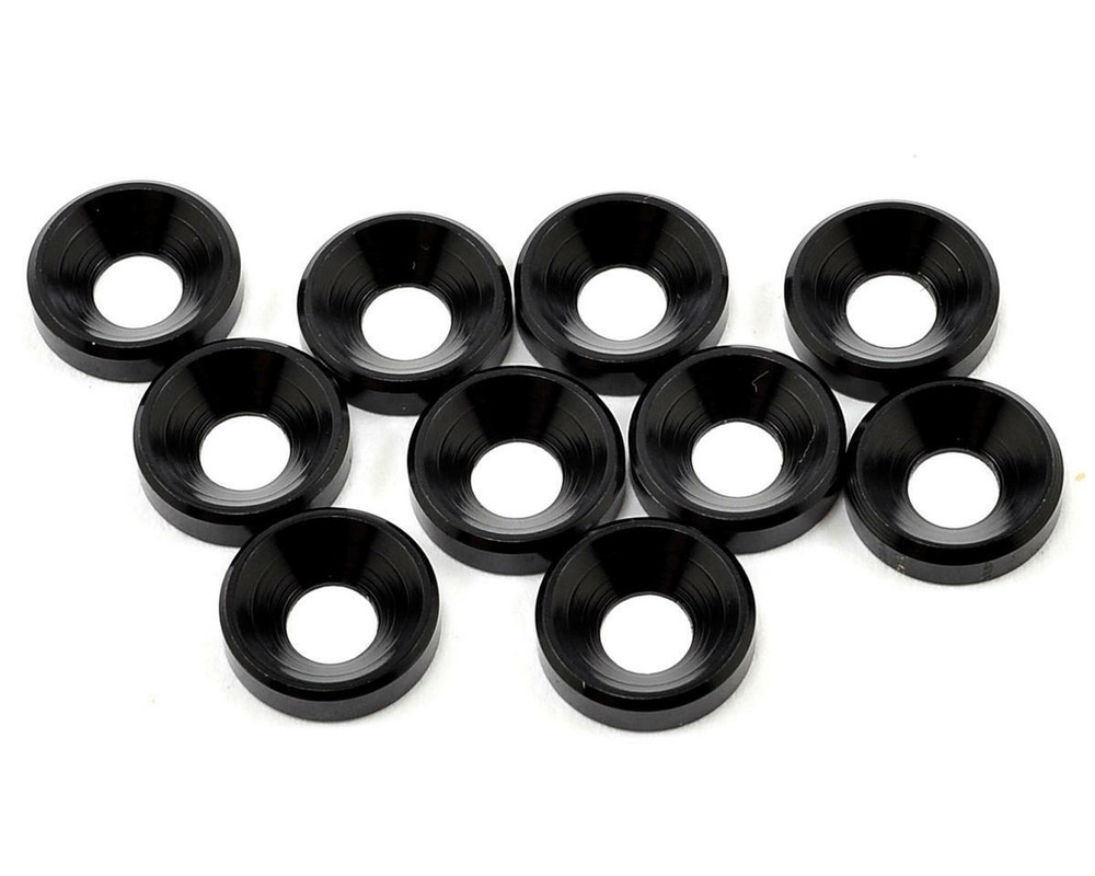 Tekno RC M4 Countersunk Washer (Black) (10) [TKR1228]