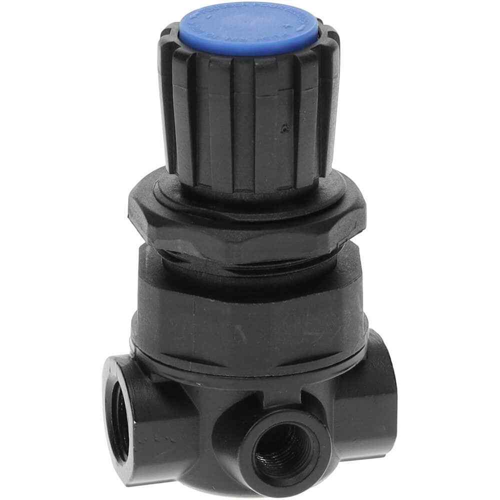 PRO-SOURCE Mini Compressed Air Regulator: 1/4" NPT, 170 Max psi, 53 CFM