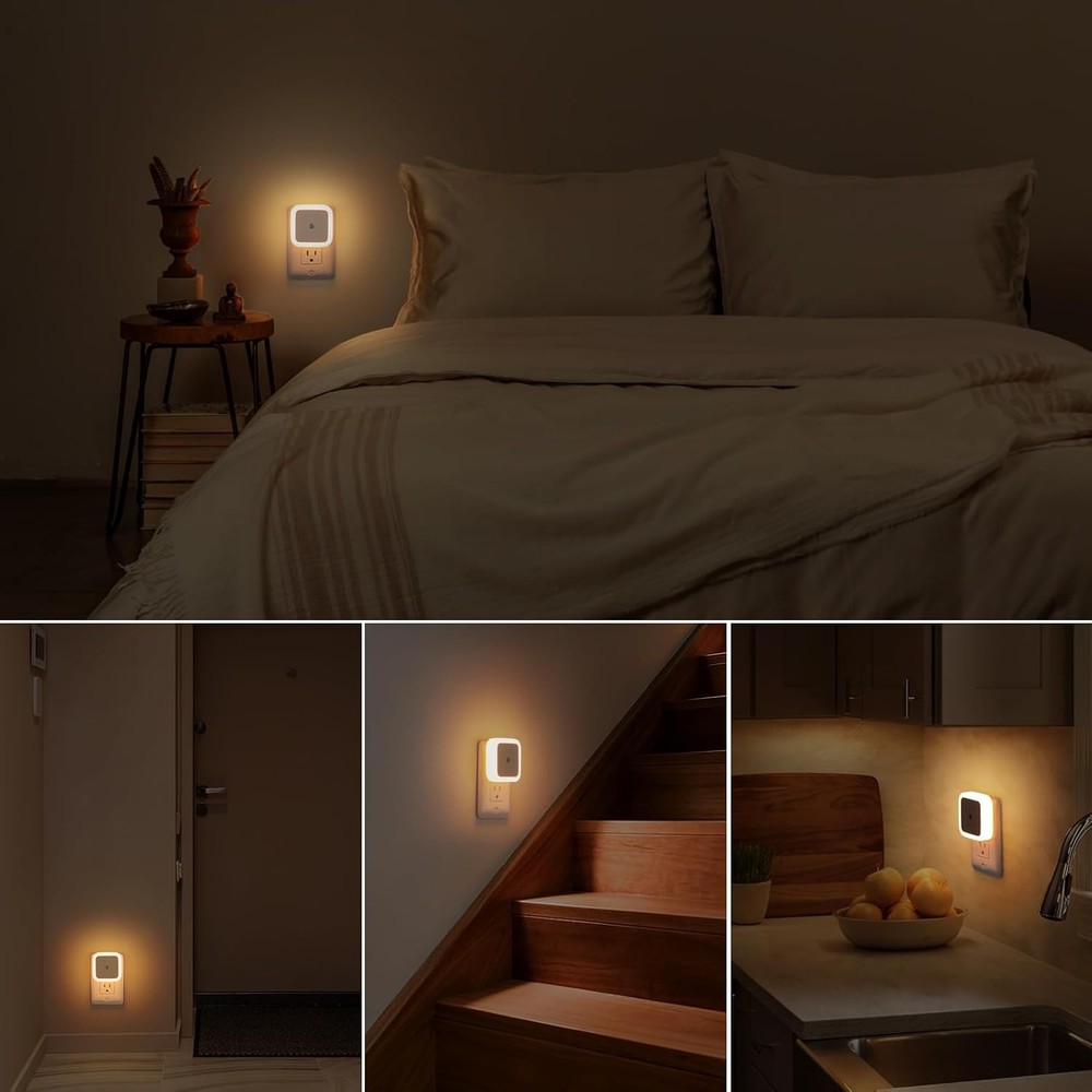 Sujeet Night Light, Lights Plug into Wall 8-Pack, 8 Pack, Warm White