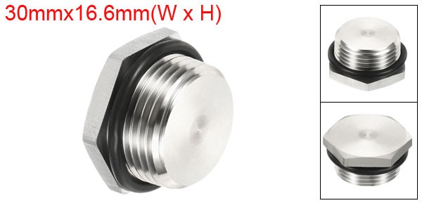 2pcs 3/4 NPT Male Plug Thread Hex Head Socket Solid Pipe Fitting Sealing Ring