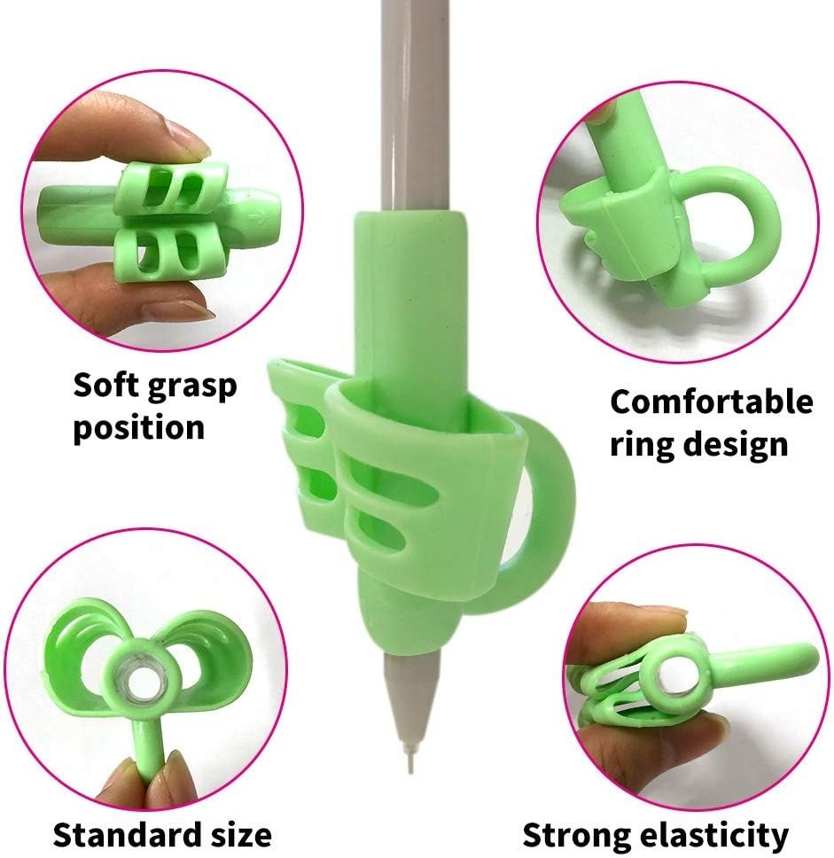 Pencil Correction Grips – Soft Silicone Holders for Correct Writing Posture