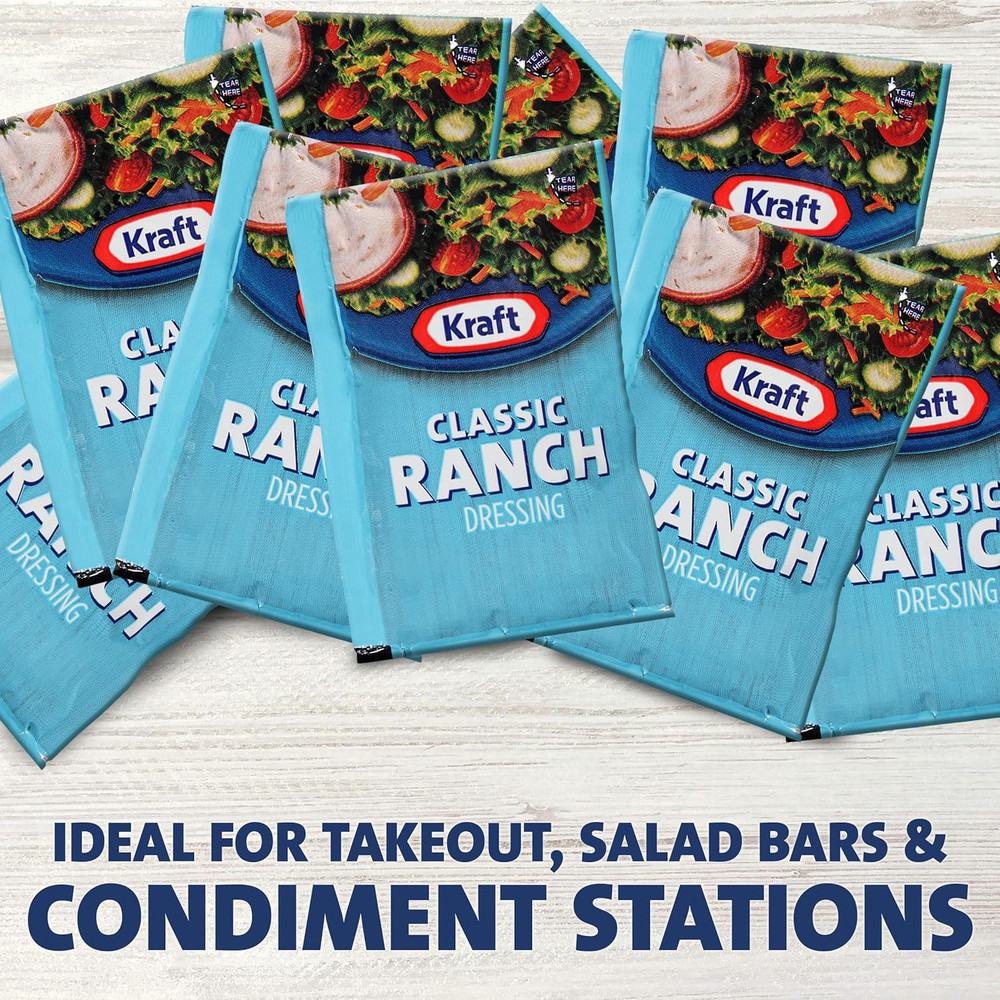 Kraft Ranch Salad Dressing Single Serve Packet (1.5 Oz Single Serve Packets, Pac