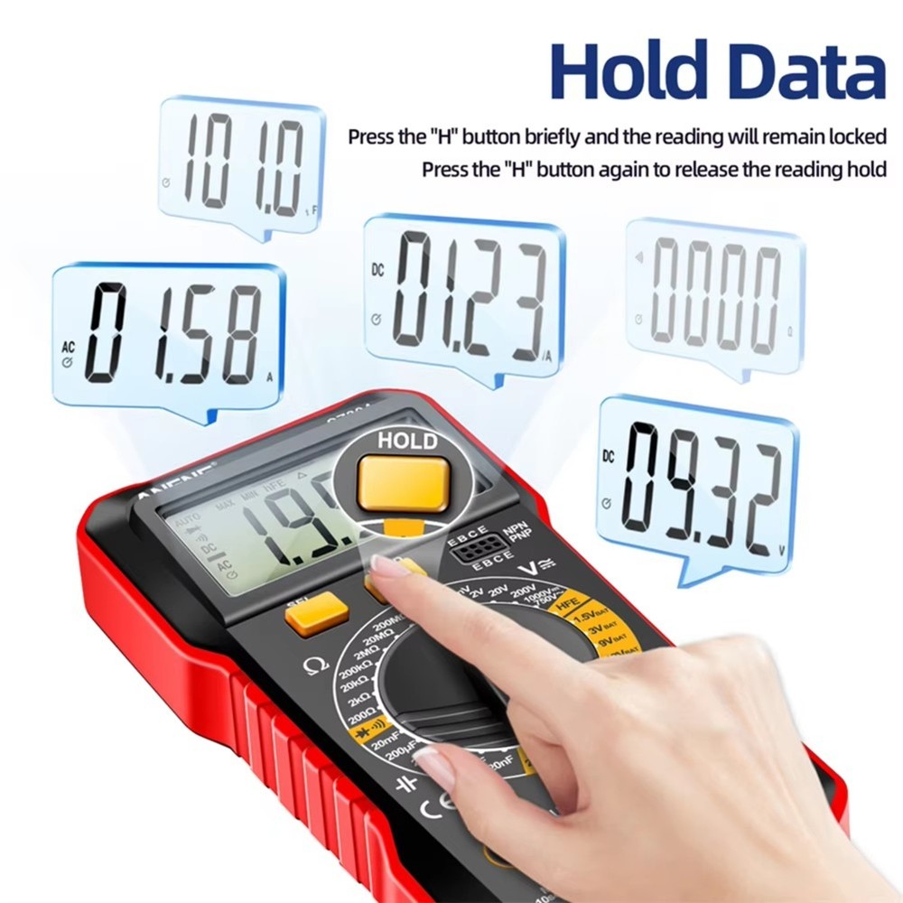 SZ304 Digital Multimeter True RMS Handheld Multifunction High Precision Ste4256