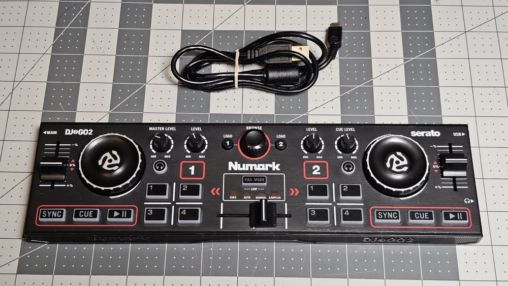 Numark DJ2GO2 Touch | Pocket DJ Controller with Jog Wheel Scratch