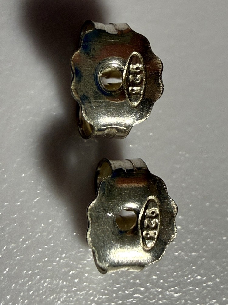 Sterling Silver Friction Earring Back replacement per pair .925