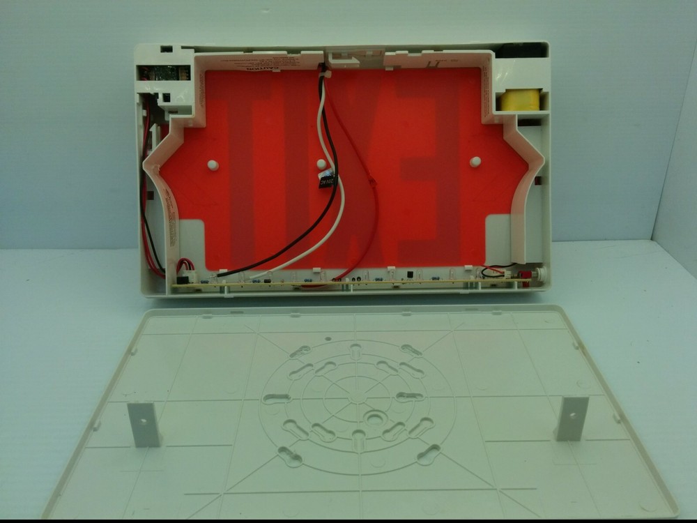 EMERGENCY LIGHTED EXIT SIGN MODEL #LWSPXEURW, RED & WHITE, NNB
