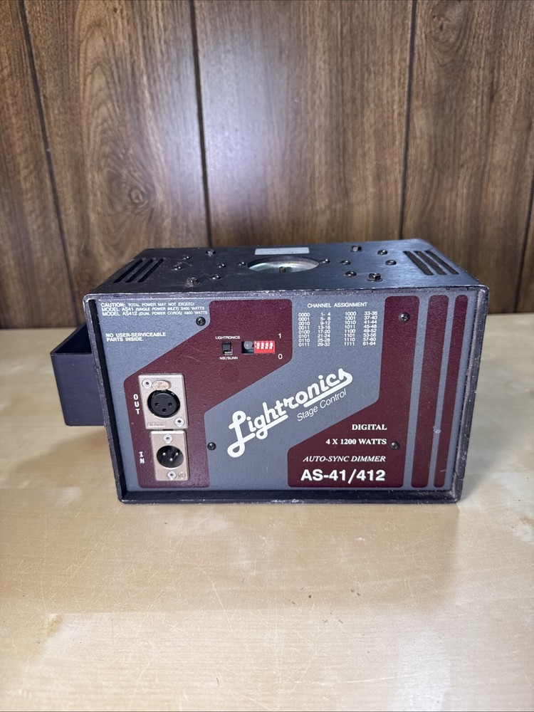 Lightronics Stage Control 4800 Watts Model AS-41 / 412 Untested As Is