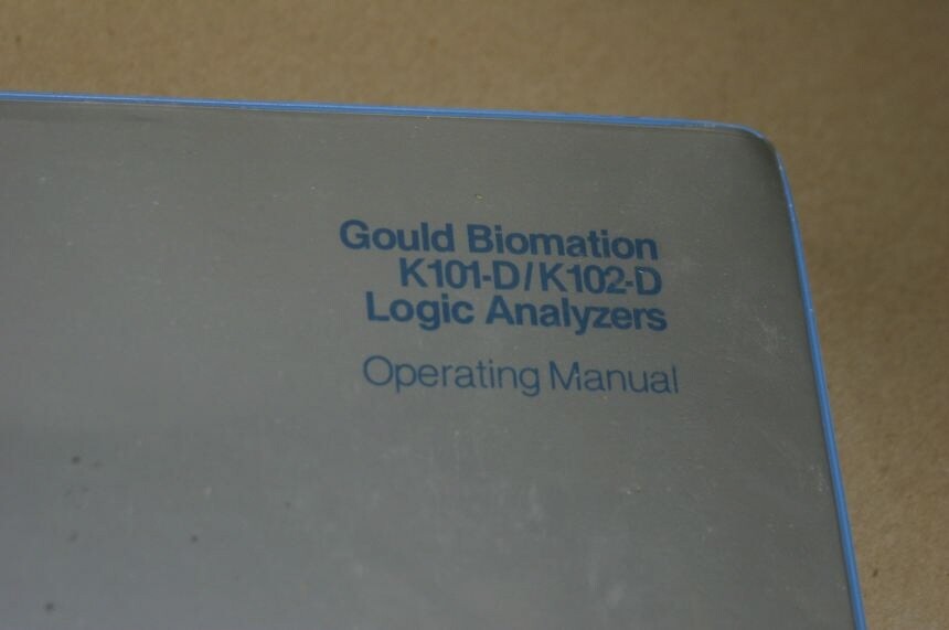 Gould K102-D K101 Logic analyzer Instruction Operating Guide Manual