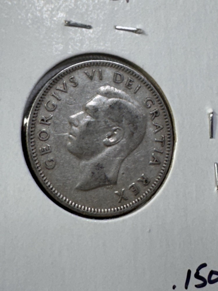 1951 Canada 25 Cents Silver Coin