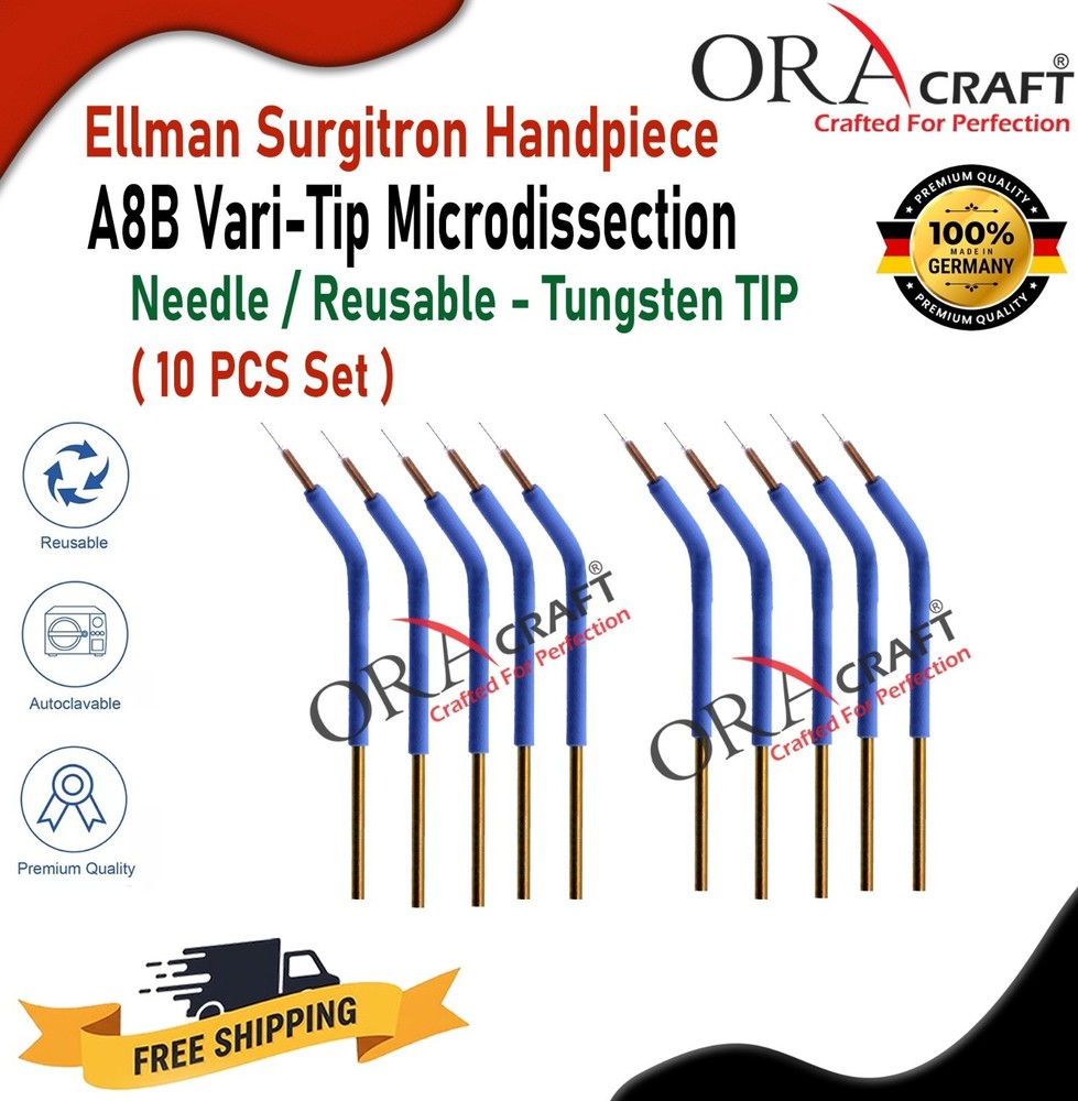Ellman Surgitron Handpiece A8B Vari-Tip Microdissection Needle 10 Pcs CE