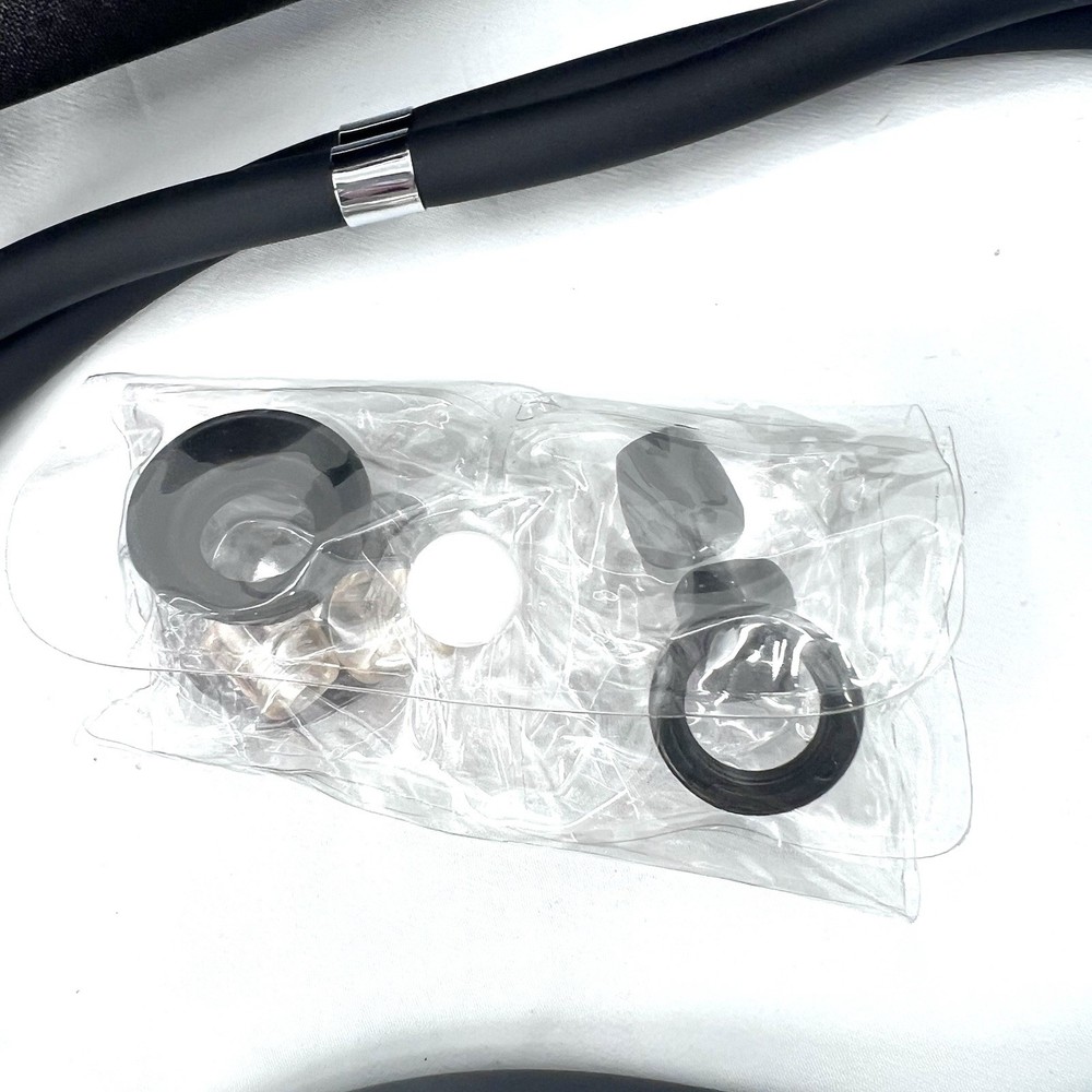 Dual Head Stethoscope - BLACK / SILVER With Carry Bag