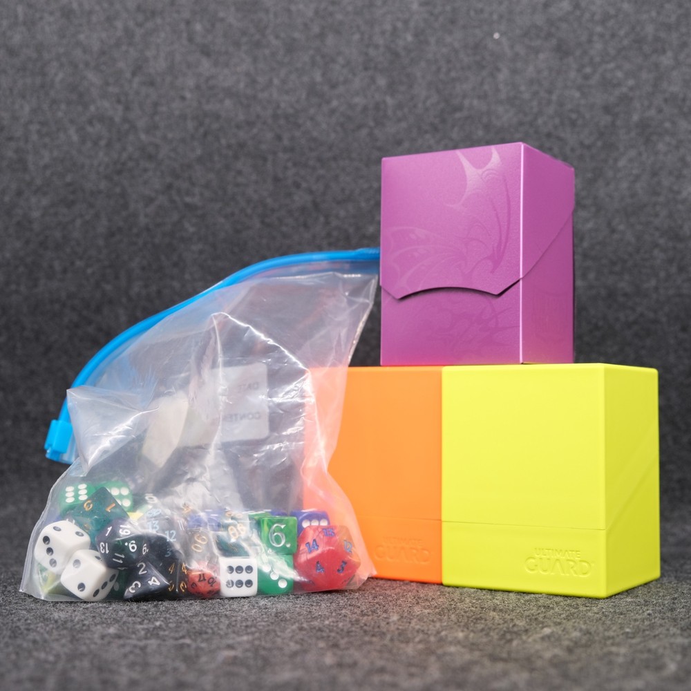 Deck boxes + Sleeves + Dice Bundle
