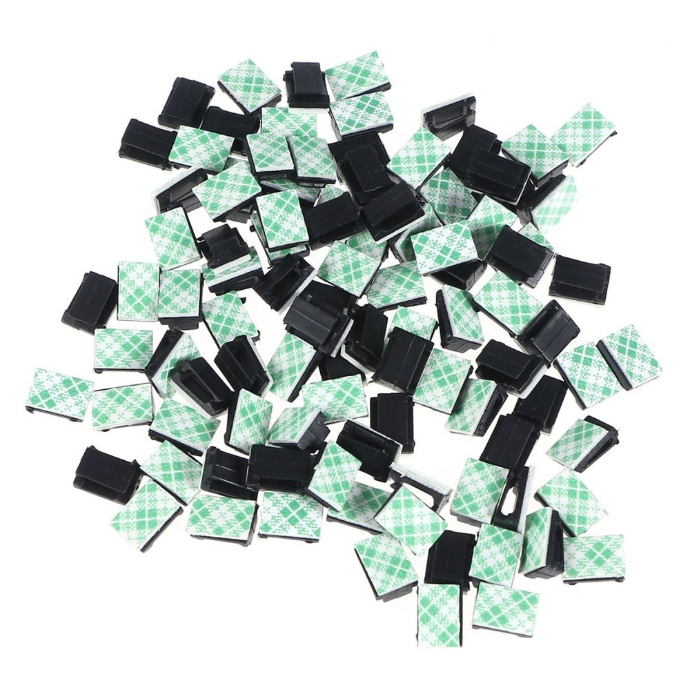 Cable Tie Holders 100pcs Black Clips for Organization