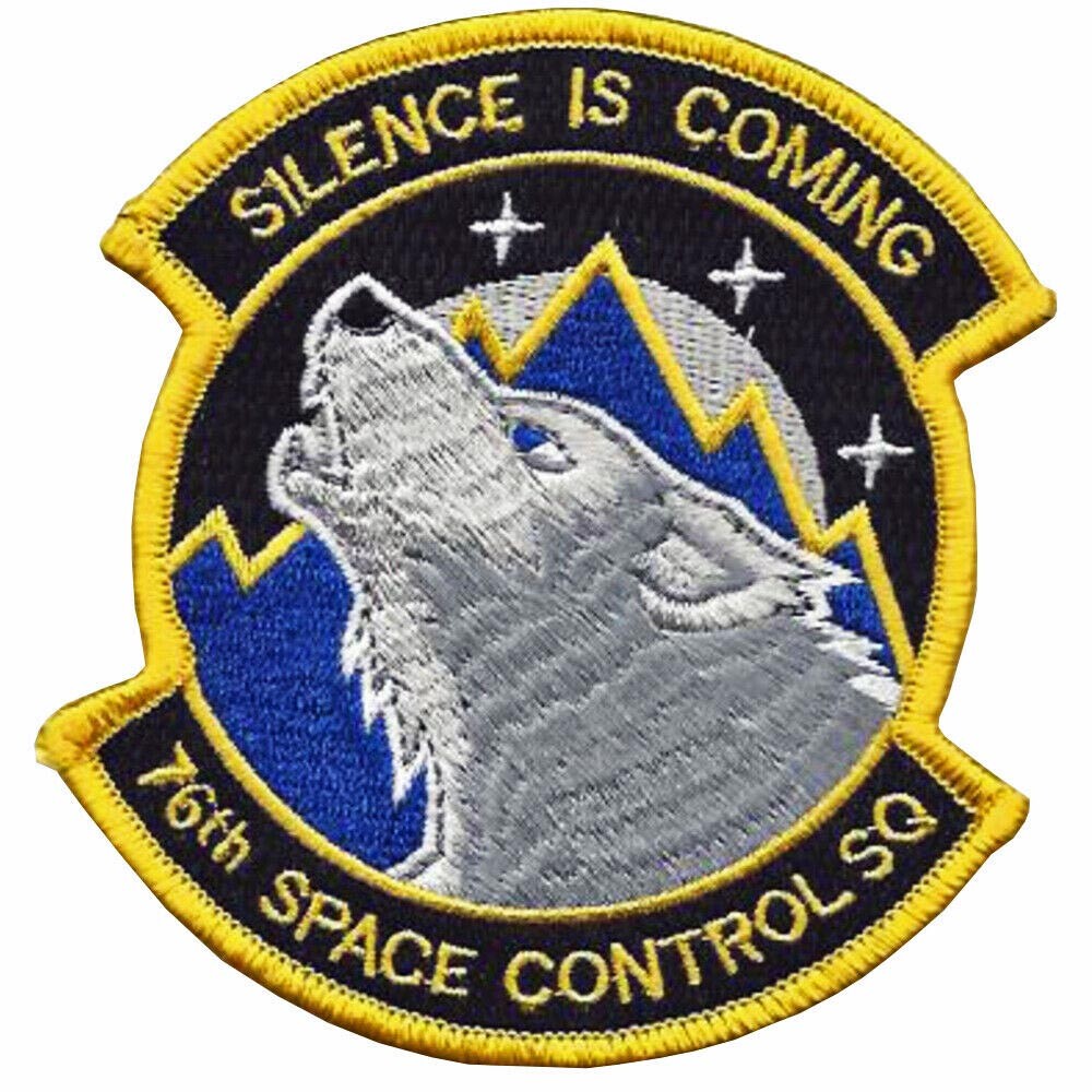USAF 76th SPACE CONTROL SQ. - SILENCE IS COMING - US AIR FORCE SATELLITE PATCH