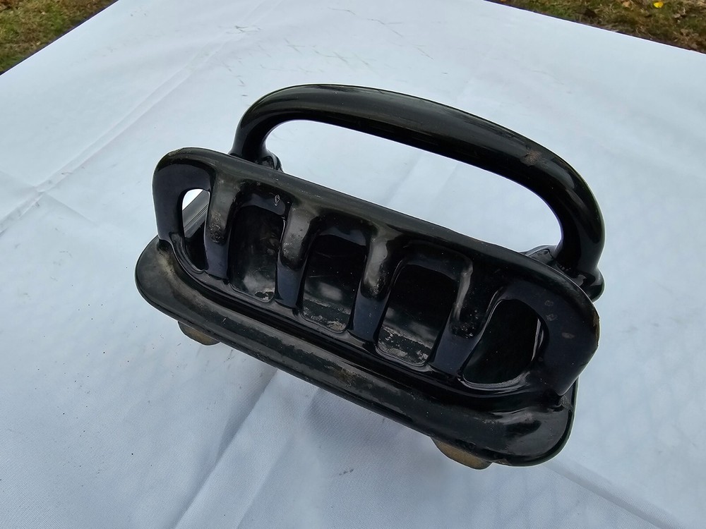 Rare!! Black Cast Iron Soap Dish In Wall!!