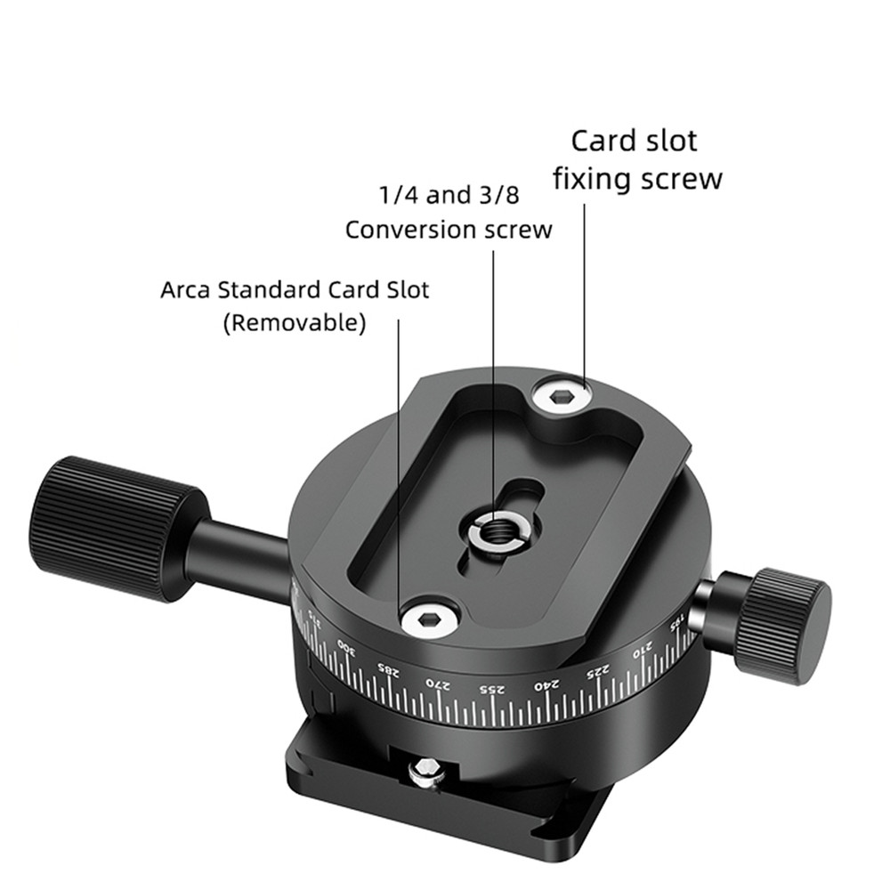 360° Panorama Quick Release Plate Clamp with Quick Release Plate for DSLR Camera