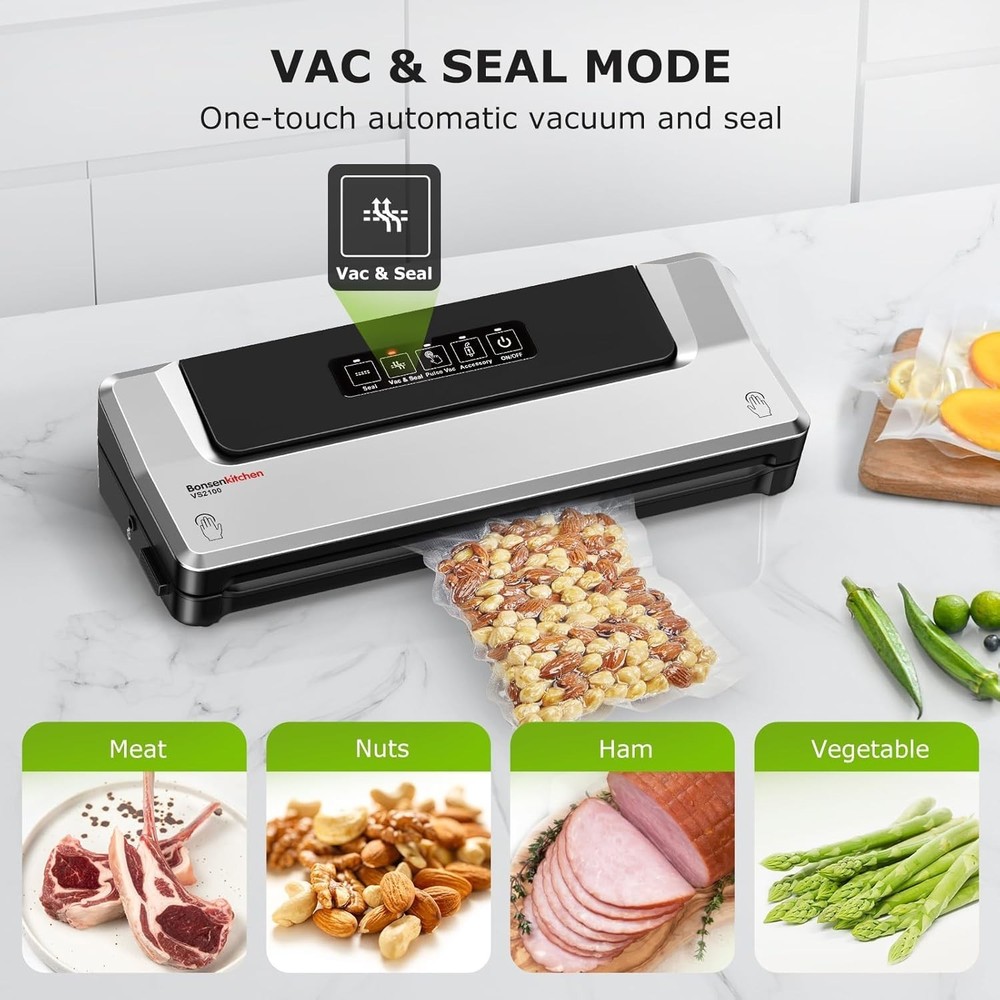 Professional Food Sealer | External Vacuum System | Silver