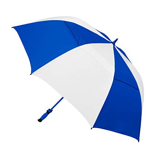 The Paramount Vented Large 64 inch Windproof Automatic Open Royal Blue & White