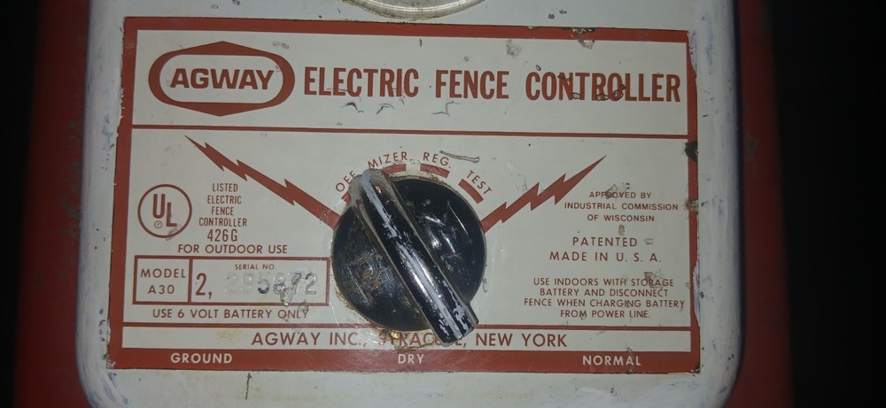 Agway Electric Fence Controller Model A30 Tested Working