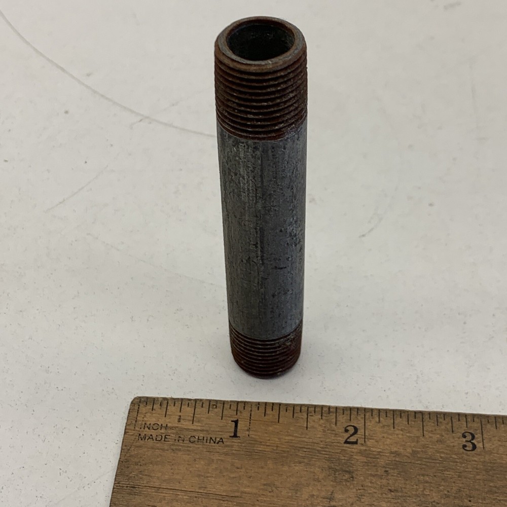 (10-Pack) 3/8” NPT x 3-1/2” Length Threaded Iron Pipe Nipple
