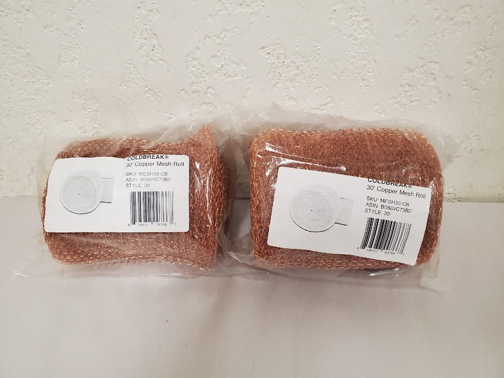 *LOT OF 2* COLDBREAK Copper Mesh, 5 in W x 30 ft L (MESH30-CB) *FREE SHIPPING*