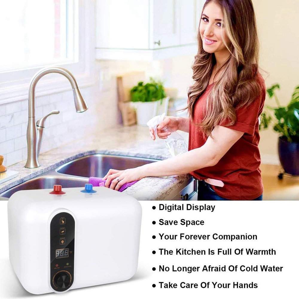 New 10L Instant Electric Hot Water Heater/Boiler 110V Compact Mini-Tank Storage