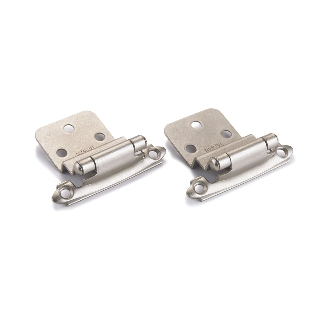 Highpoint Satin Nickel 3/8" Inset Surface Mount Hinge Pair