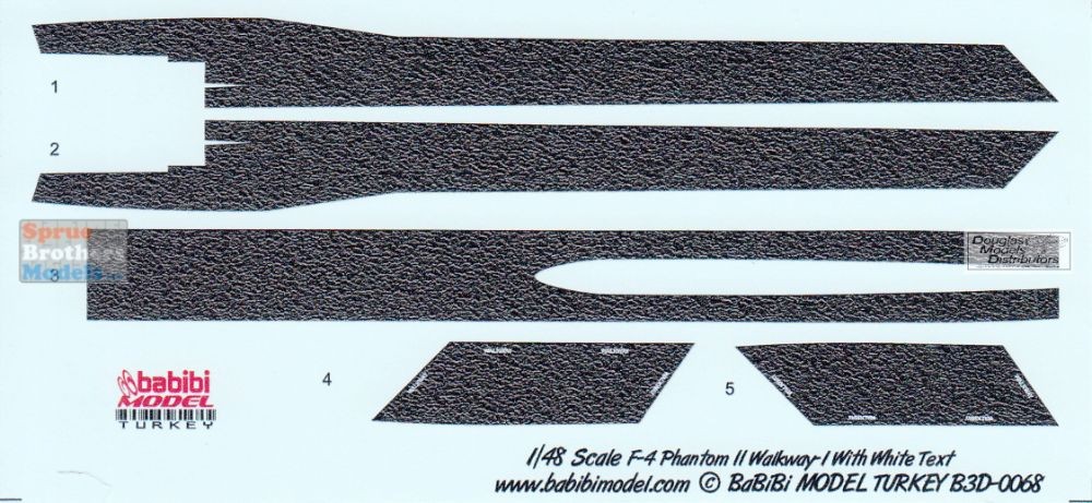 BBBB3D0068 1:48 Babibi Model 3D Decals F-4E Phantom II Walkway Version 1 with