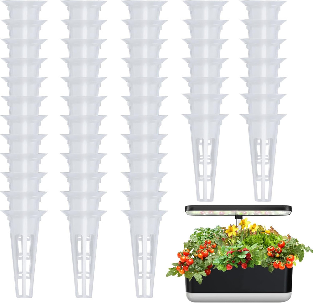 Grow Baskets Compatible with AeroGarden - 50 Pcs Hydroponic Baskets, Seed Starte