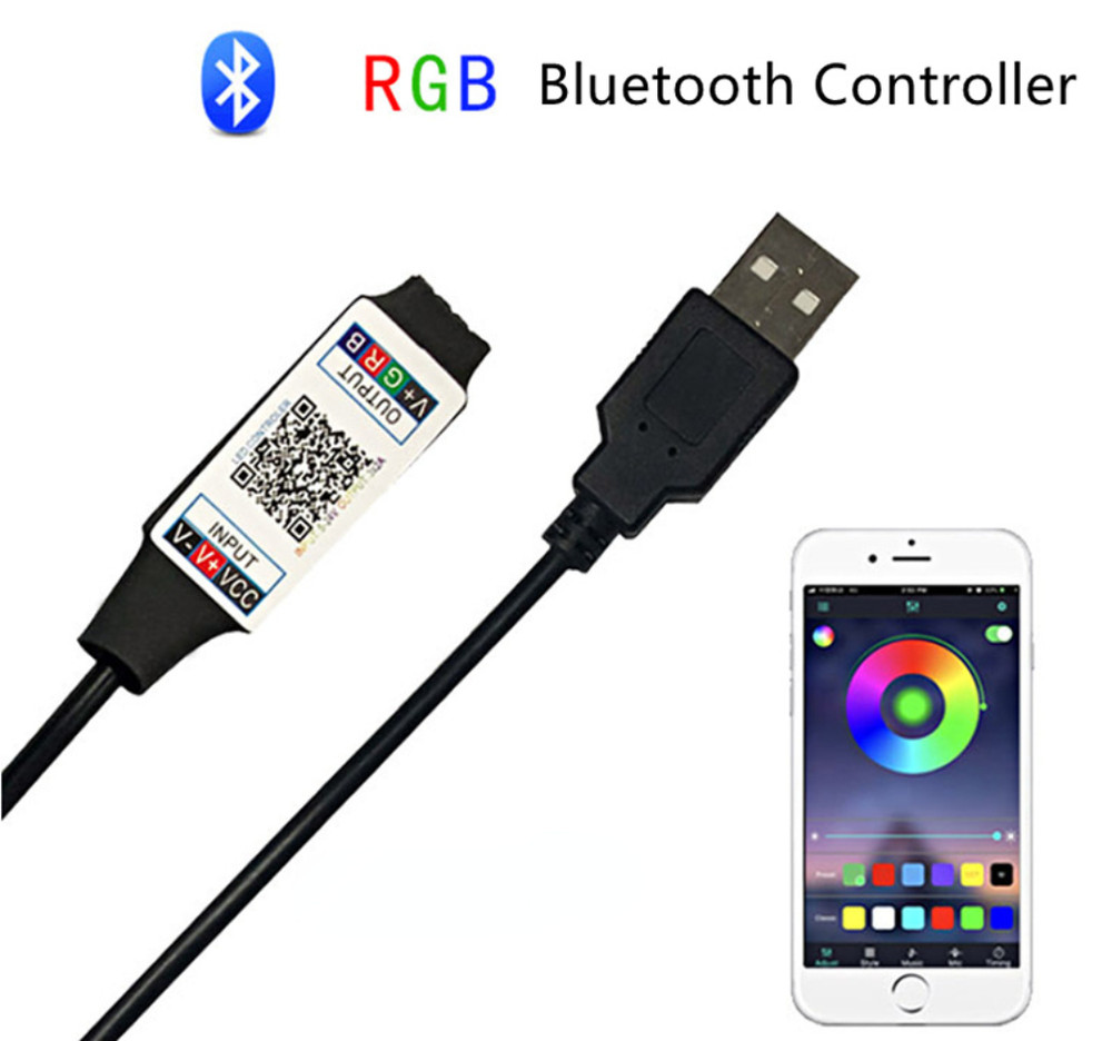 Bluetooth Controller USB 5V LED Controller Light Strip For RGB LED Strip