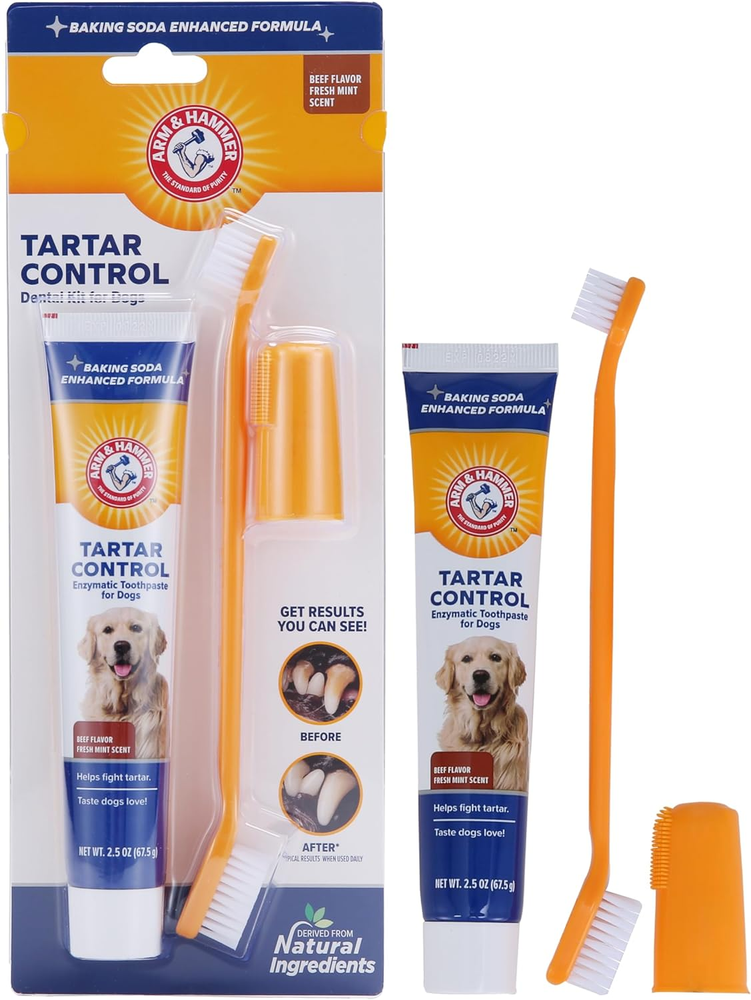 Arm & Hammer for Pets Tartar Control Kit for Dogs | Contains Toothpaste, Toothbr