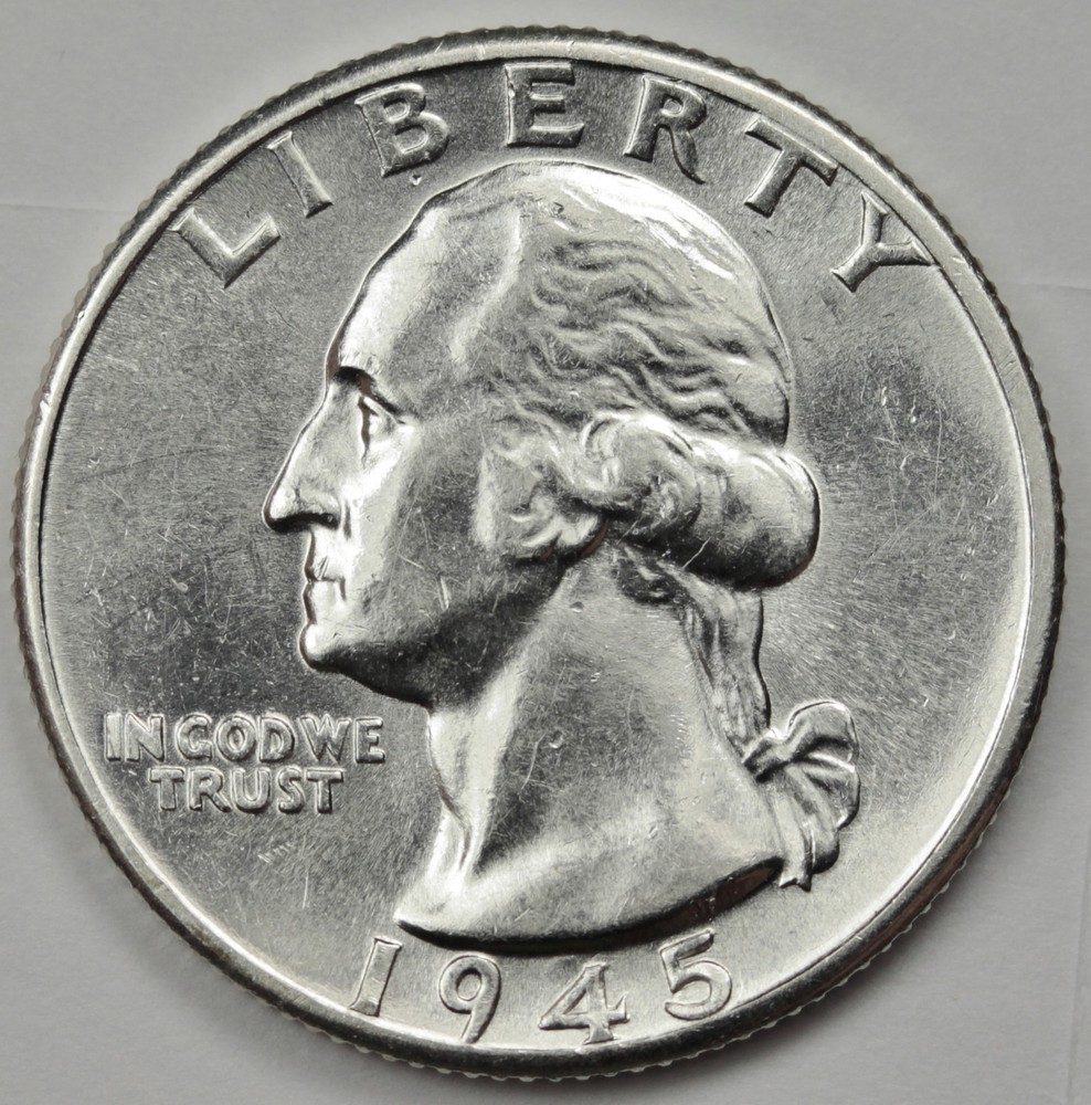 1945-d Washington Quarter.  Nice B.U.  86656  (Inventory B)